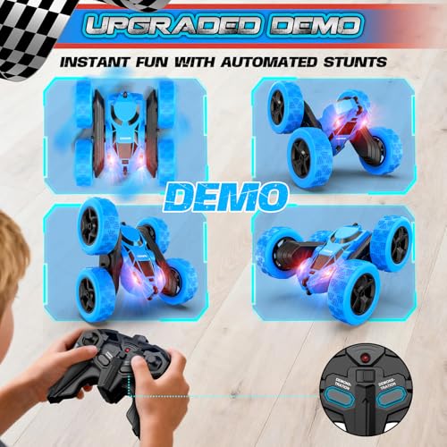 Blue RC Stunt Car for Boys Kids