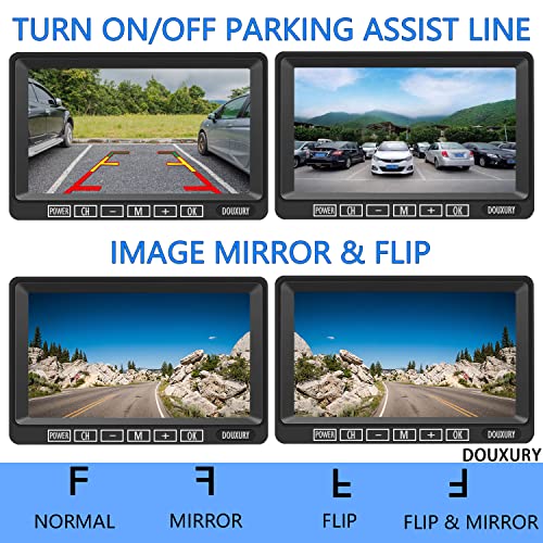 Wireless Backup Camera for RV Truck Trailer Camper Bus 5th Wheel 3 Rear (4 Count)