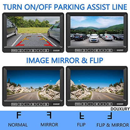 Wireless Backup Camera for RV Truck Trailer Camper Bus 5th Wheel 3 Rear (4 Count)