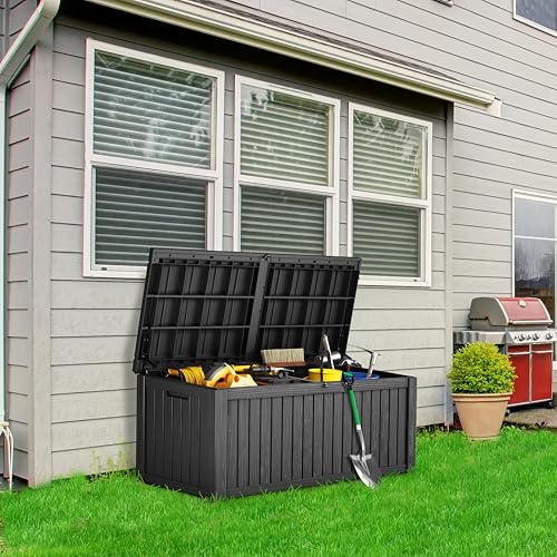 180 Gallon Lockable Resin Deck Box
