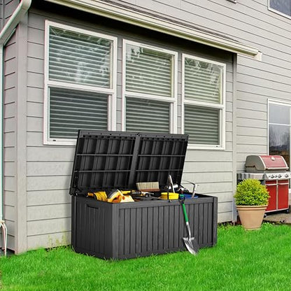 180 Gallon Lockable Resin Deck Box