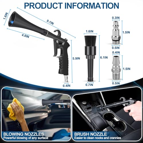 Car Cleaning Gun Detailing Interior Dryer Air Blow Gun