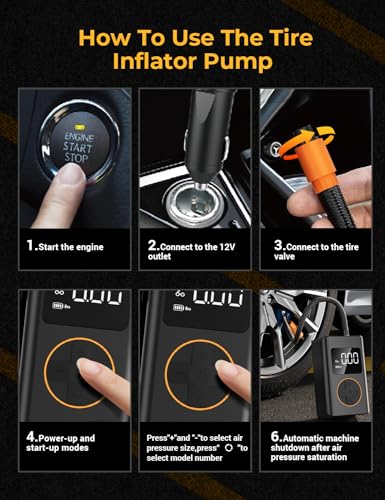 Flat Tire Repair Kit with Air Compressor