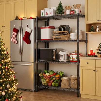 1400 lbs 4 Tier Storage Rack Metal Wire Shelving Unit (4 Count)