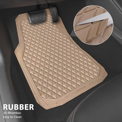 Beige Rubber Car Mats