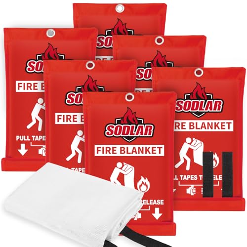 Fire Blanket Emergency for Home Kitchen (6 Count)