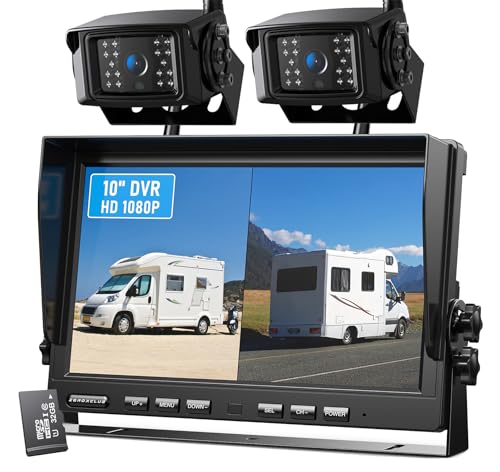 10'' 1080P Wireless Backup Camera System (2 Count)