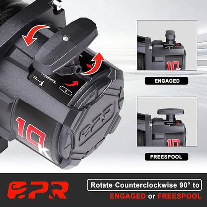 10000 lb. Waterproof IP68 Electric Winch