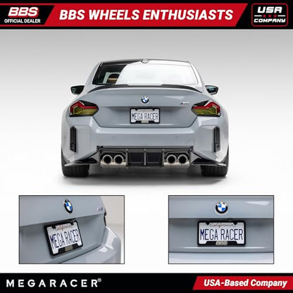 Authentic BBS Matte Black License Plate Frame