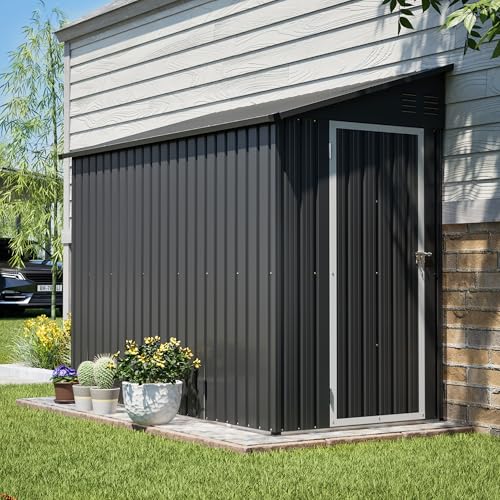4x8 FT Lean to Outdoor Storage Shed