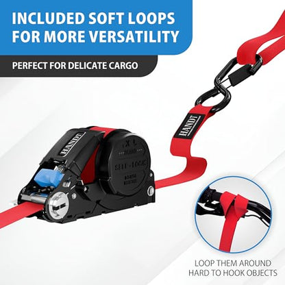 USA Based Retractable Ratchet Straps (2 Count)
