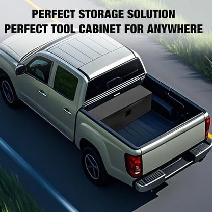 Black Steel Truck Bed Tool Box