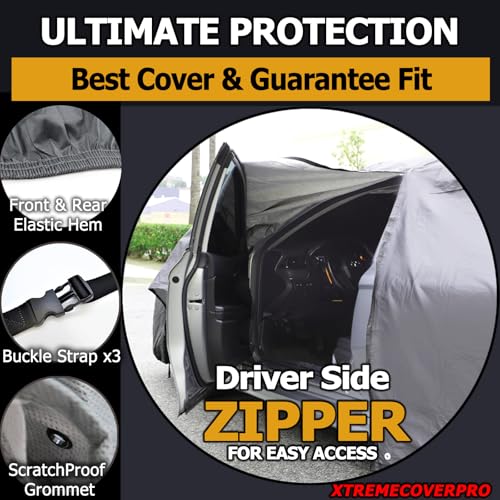 All Weather Waterproof car Cover Good for rain Snow uv Protection dust Large