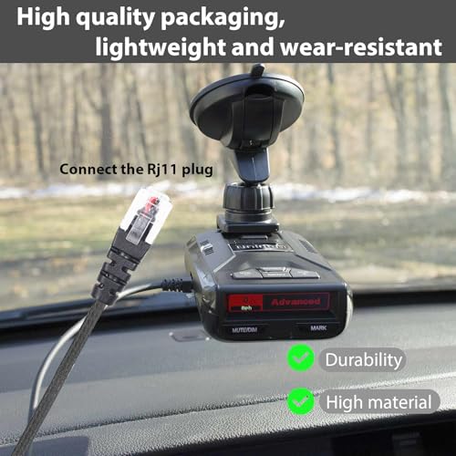 RJ11 Mirror Tap Radar Detector Power Cord for Escor Uniden & More