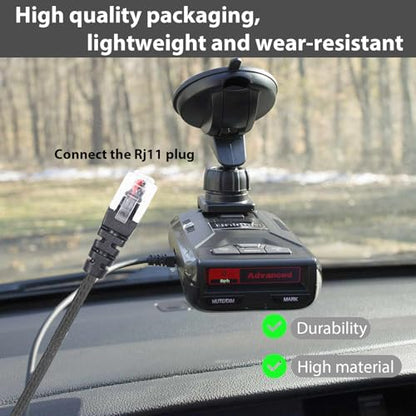 RJ11 Mirror Tap Radar Detector Power Cord for Escor Uniden & More