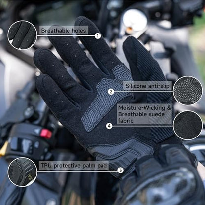 High Protection Motorcycle Gloves for Men