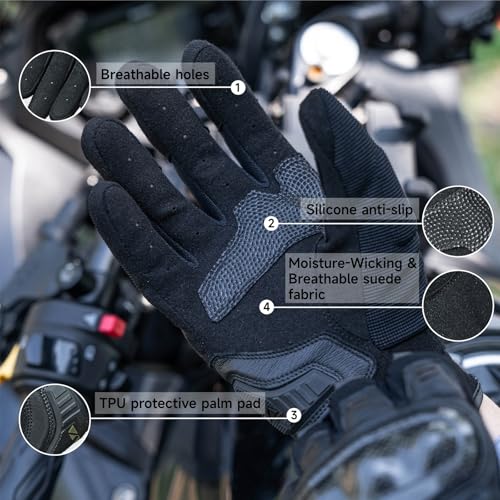 High Protection Motorcycle Gloves for Men