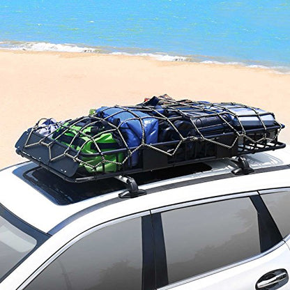 64"x39" Roof Rack Cargo Basket with Waterproof Cargo Bag