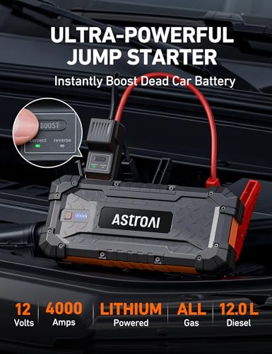 S8 Ultra 12V 4000A Lithium Jump Starter Up to All Gas