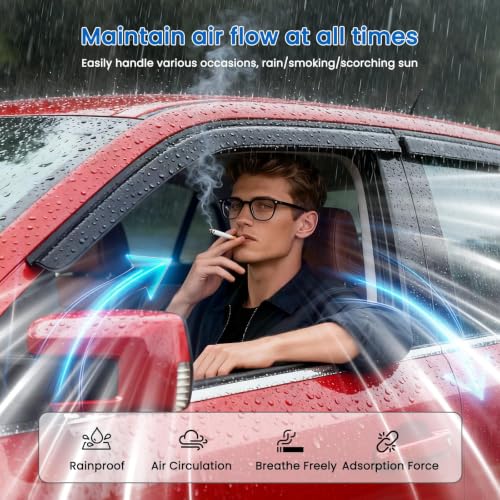 Window Visors Rain Guards Fits 2018 (4 Count)