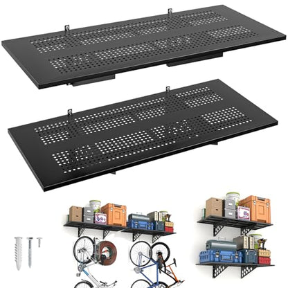 2 Pack 1.5x4ft Heavy Duty Garage Wall Shelving Storage Rack (2 Count)