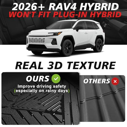 Floor Mats All Weather for 2026 Toyota RAV4 Hybrid
