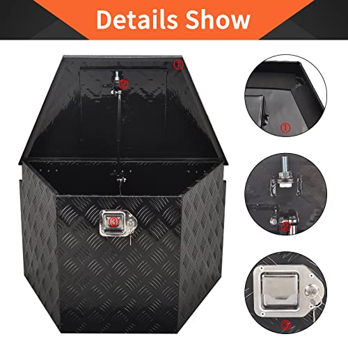29 Inch Aluminum Trailer Tongue Tool Box 5 Bar Tread Wide Utility