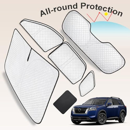 8pcs Thicken Full Window Sun Shades for Nissan Pathfinder 2022