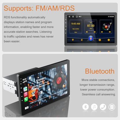 10.1 Inch Single Din 360° Rotatable Car Stereo