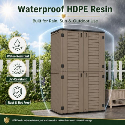 53 Cu.Ft Tall Outdoor Storage Shed with Reinforced Floor