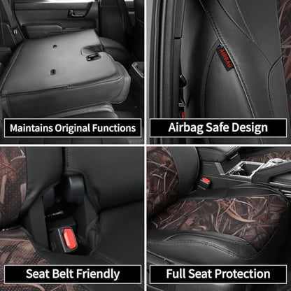 Tacoma Seat Covers Custom Fit for Toyota Tacoma 2016 2017 2018 2019 2020 2021 2022 2023 Double Cab
