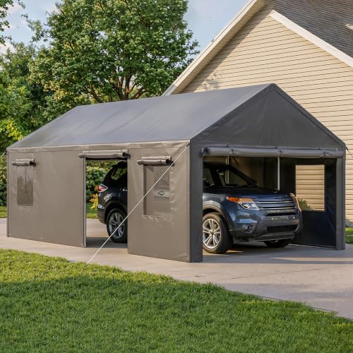 13x25 FT Heavy Duty Carport Canopy with All