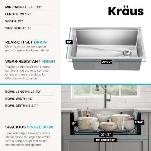 Fairlane 30 in Undermount Workstation Single Bowl 18