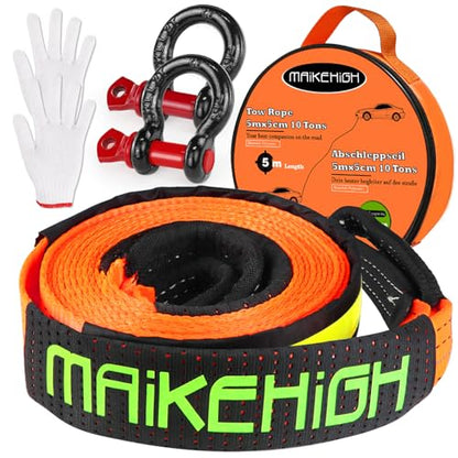 Tow Strap Heavy Duty with Hooks (2 Count)