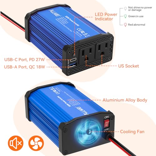 300W Car Power Inverter 12V DC to 110V AC Car Inverter