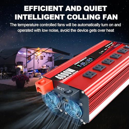 4000W Power Inverter 12V to 110V