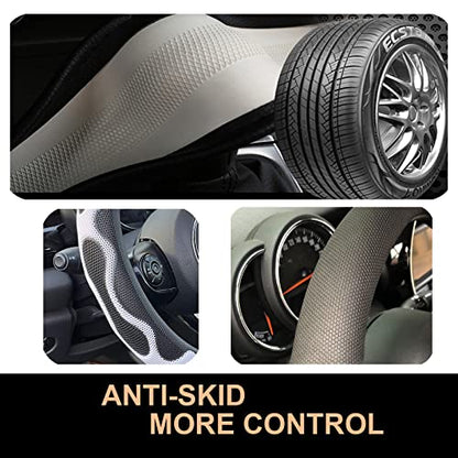 D Shaped Comfy Grip Steering Wheel Cover 14.5
