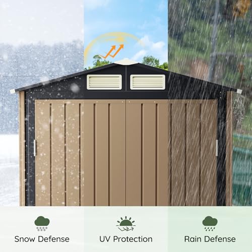 5 x 3 FT Metal Storage Shed for Backyard