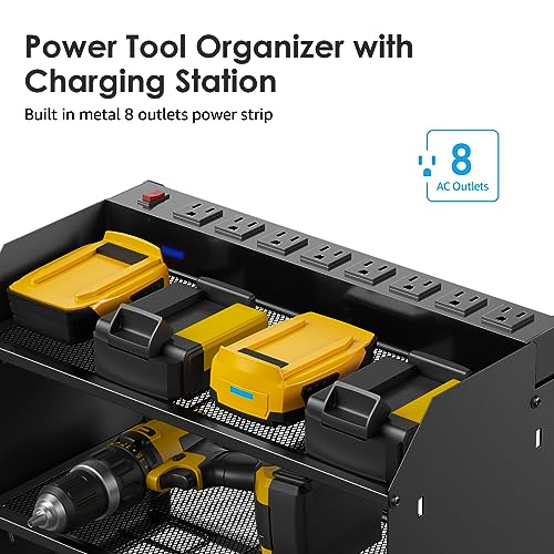 Modular Power Tool Organizer Wall Mount Charging Station