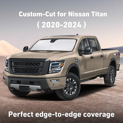 Windshield Sunshade Compatible for Nissan Titan 2020