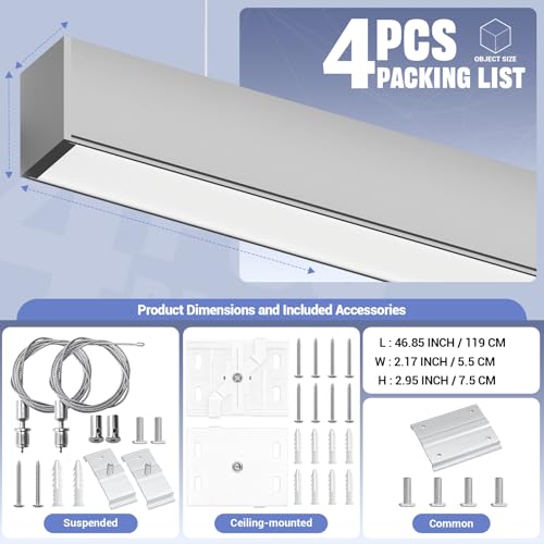 4FT LED Linear Lights 50 (4 Count)