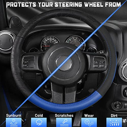 Car Steering Wheel Cover for F150 Tundra Range Rover 15.5"
