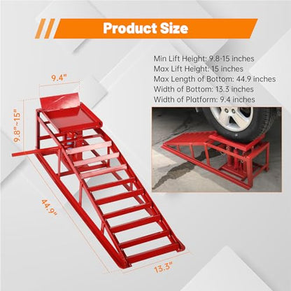 2 Pack 5T Low Profile Hydraulic Car Ramps