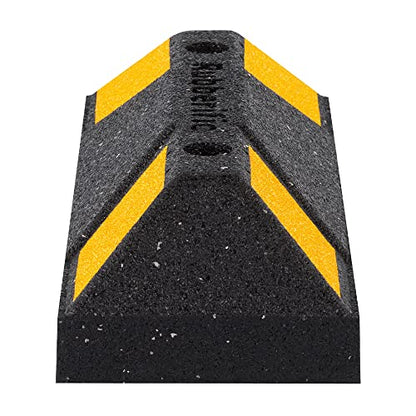 Heavy Duty Rubber Parking Stop Durable Easy to Install Reflective Parking Curb Garage Car Stopper for Indoor and Outdoor Use