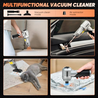 Handheld Car Vacuum Cordless Portable 17000PA Foldable HL133 Black