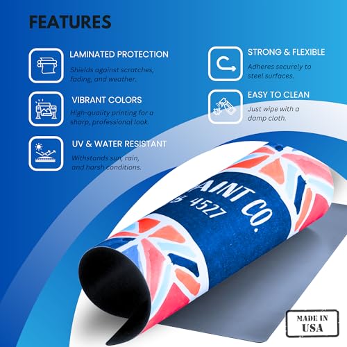 2-Pack (12x24 in) Custom Laminated Car Magnets for Business Advertising (2 Count)