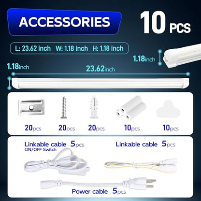 T8 LED Shop Lights 2FT (10 Count)