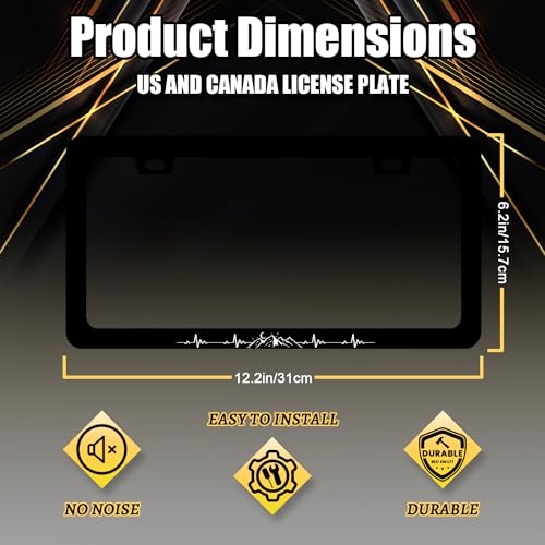 Mountains License Plate Frame Mountain License Holder with 2 Holes