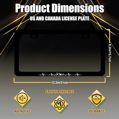 Mountains License Plate Frame Mountain License Holder with 2 Holes