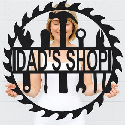 Custom Garage Workshop Metal Sign Personalized Tool Name Wall Art for Car Truck Mechanic Shop Decor Durable Steel Sign for Dad Husband Men’s Auto Workspace or Fence